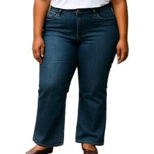 NYDJ Marilyn Straight Jeans Womens Plus Size 20W Blue High Rise Stretch NEW NWT